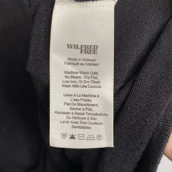 ❗️SOLD❗️ Wilfred Free Black Long Sleeve Mock Neck Resing Maxi Dress Size L - Picture 8 of 9